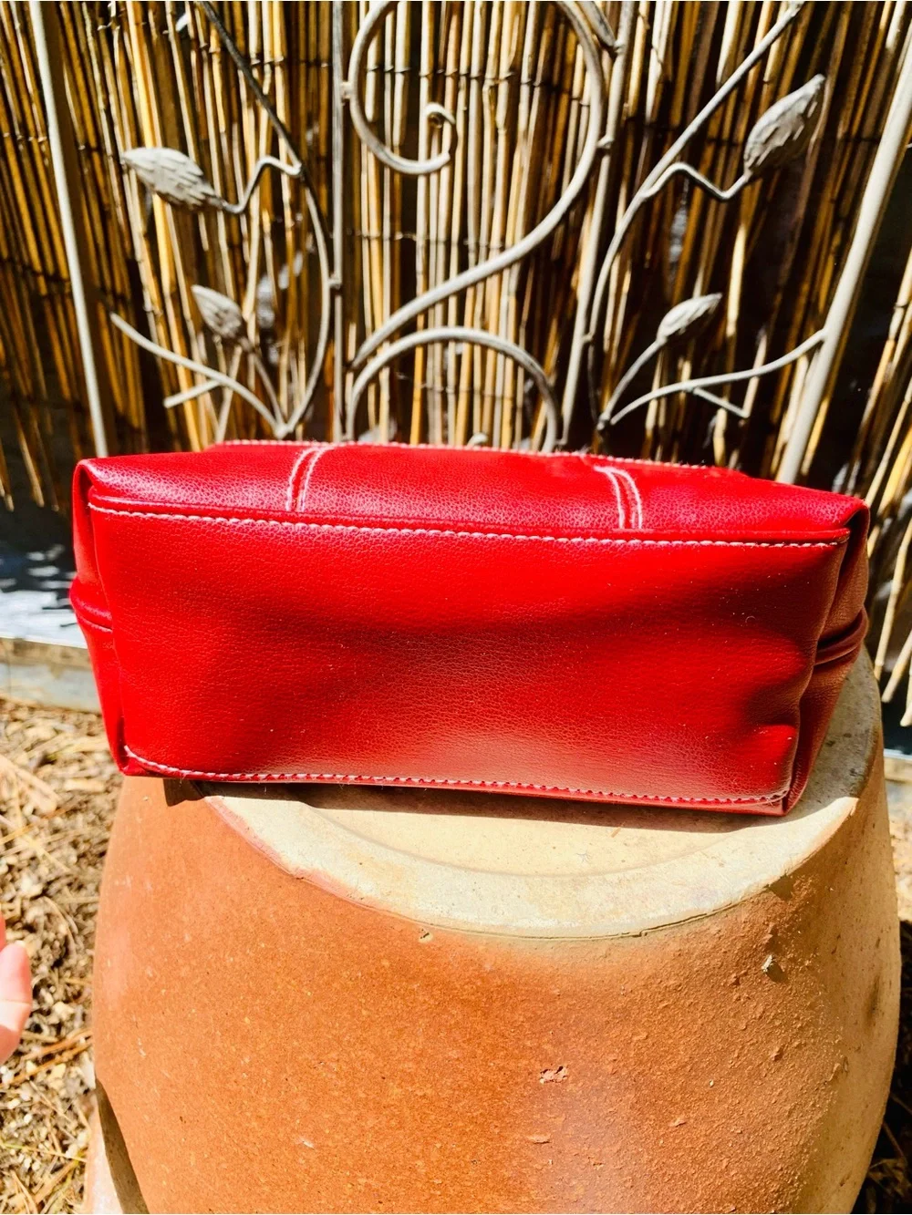 Elizabeth Arden Red Leather Cosmetic Pouch - Women Bags